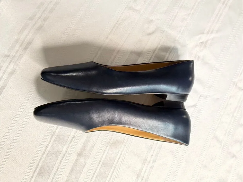 Trotters Women’s Navy Blue Honor Flats Comfort Shoes Size 7.5 7 1/2 M